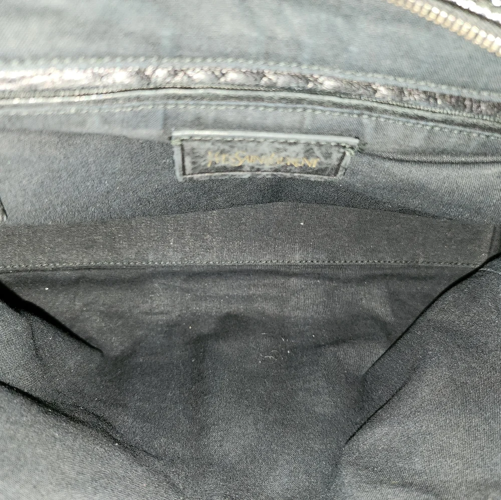 Yves Saint Laurent Black Patent Leather Satchel